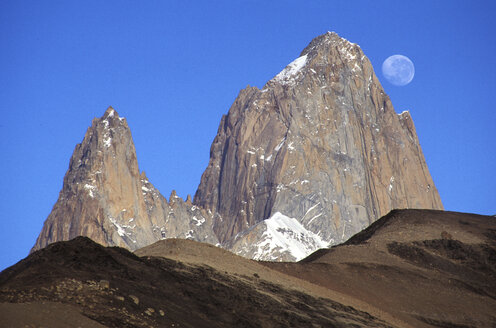 Monduntergang am Fitz Roy, Patagonien, Argentinien - 00161HS