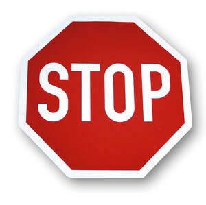 Stop-Schild, Nahaufnahme - 01250CS-U