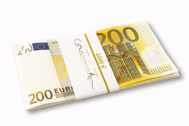 Zweihundert-Euro-Banknoten, Ansicht von oben - 00993CS-U