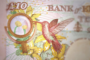 Britische Währung Banknoten Zehn britische Pfund, Nahaufnahme - 01616CS-U