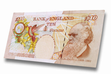 Britische Währung Banknoten Zehn britische Pfund, Nahaufnahme - 01615CS-U