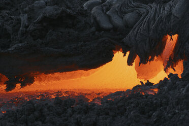 hawaii - pahoehoe, lava kurz vor ausgang - RM00057
