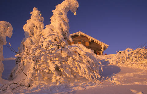 Berghütte, Bayern, Deutschland, lizenzfreies Stockfoto