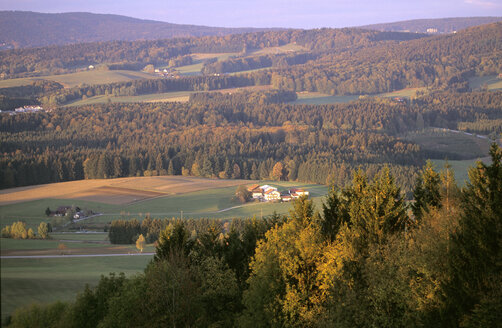 Countryside, near Freyung, Bavarian Forest, Germany, high angle view - HSF00961