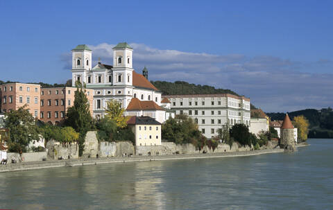 Studienkirche in Passau, Bavarian Forest, Germany stock photo