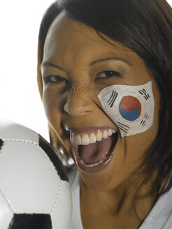 Koreanischer weiblicher Fußballfan - LMF00044
