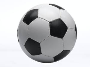 Football against white background, close-up - LMF00118