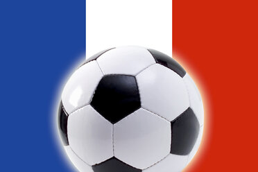 Fußball gegen französische Flagge - 02574CS-U