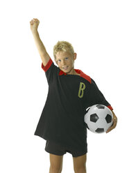 Boy with football, close-up - LMF00121