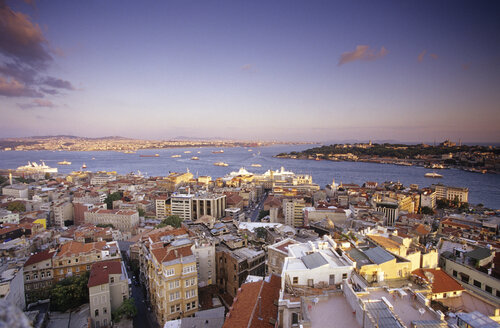 Türkei, Istanbul, Blick auf das Stadtbild vom Galata-Turm - MSF01572