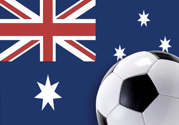 Flagge von Australien und Fußball - 02604CS-U