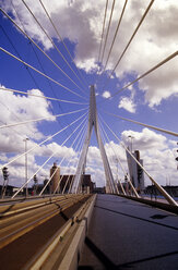 Netherlands, Rotterdam, Erasmus bridge, low angle view - MSF01641