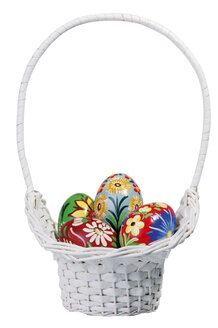 Easter eggs in white basket - 00034LRH-U
