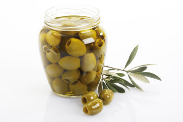 Eingelegte grüne Oliven im Glas - 03060CS-U