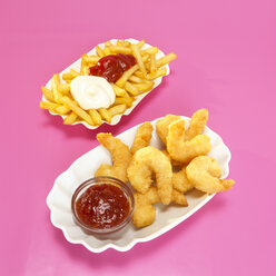 Fried prawns and french fries - WESTF00421