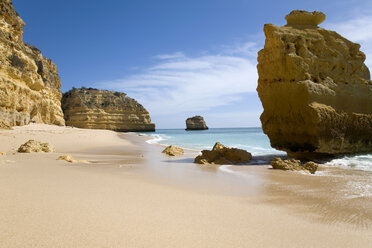 Rock formation at beach against sky - MSF01937