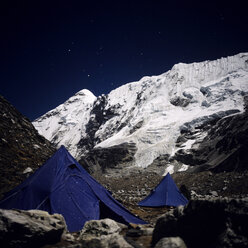 Nepal, Solo Khumbu, Island Peak with Base Camp at night - RM00135