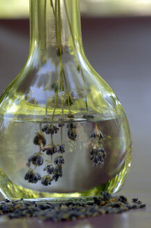 Lavender oil in bottle, close-up - ASF02307