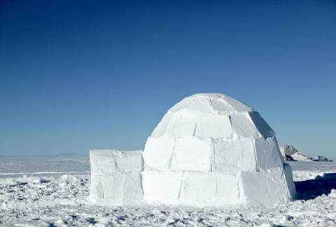 Schweiz, Toggenburg, traditionelles Iglu in den Bergen, lizenzfreies Stockfoto