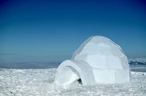 Schweiz, Toggenburg, traditionelles Iglu in den Bergen, lizenzfreies Stockfoto