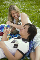 Teenagers having picnic - KMF00259