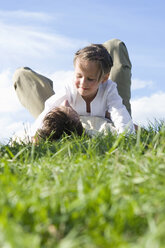 Father playing with daughter - LDF00362