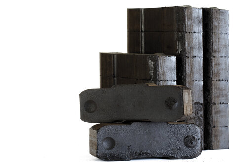 Piled briquettes, close-up - 05500CS-U