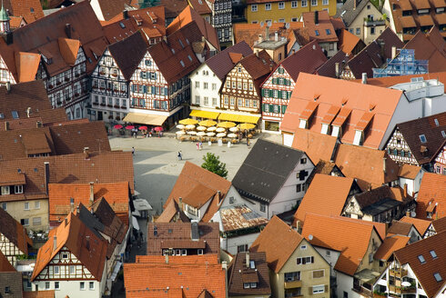 Germany, Bad Urach, Old Town, aerial view - SHF00117