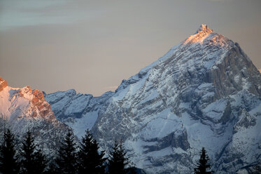 Italy, Dolomite alps, sunset - MRF00818