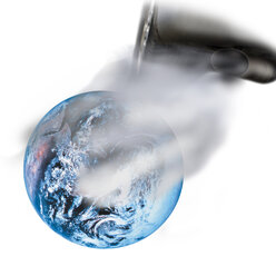 Autoabgase pumpen Abgase auf die Erde, (digitales Komposit) - 06109CS-U