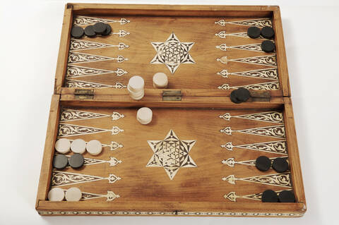 Backgammon-Brett, Nahaufnahme, lizenzfreies Stockfoto