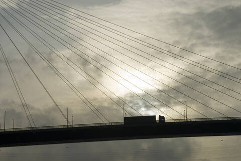 Germany, Hamburg, Koehlbrand bridge stock photo