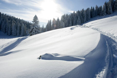 Winterlandschaft in den Bergen, lizenzfreies Stockfoto