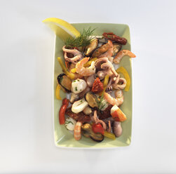 Sea-food salad on plate - WESTF04615