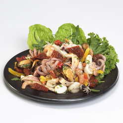 Sea-food salad on plate - WESTF04614