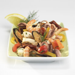 Sea-food salad on plate - WESTF04612