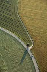 Germany, Bavaria, fields and country roads, aerial view - GNF00925