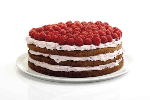 Raspberry cream cake, close-up - 06866CS-U