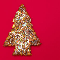 Tree-shaped almond cookie, close-up - SCF00100