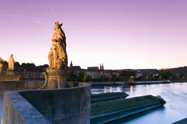 Germany, Wuerzburg, baroque statues on the Old Main-Bridge - MSF02053