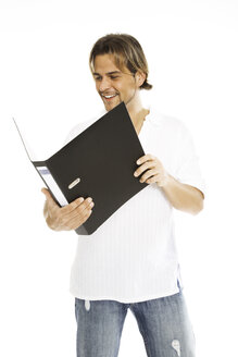 Man holding folder, close-up - PKF00108