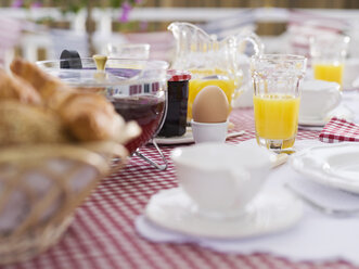 Frühstück auf dem Tisch, Nahaufnahme - WESTF06131