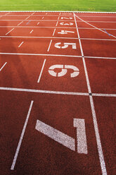 Painted numbers on running track - 07752CS-U