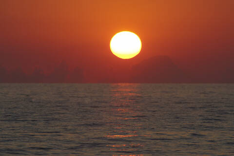 Italien, Forte dei Marmi, Sonnenuntergang, lizenzfreies Stockfoto