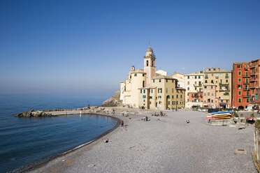 Italien, Laguria, Camogli, Strand - MRF00971