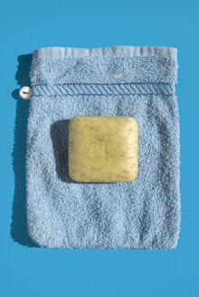 Washcloth and Soap, elevated view - MUF00033