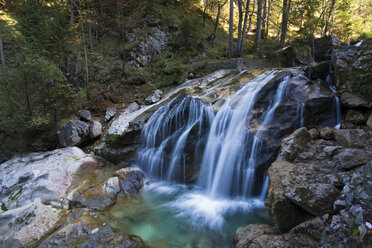 Germany, Bavaria, Pöllat Canyon, Waterfall - FOF00420