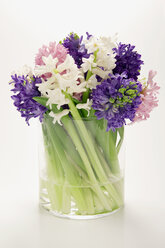 Bunch of hyacinths in flower vase, (Hyacinthus) - MNF00140