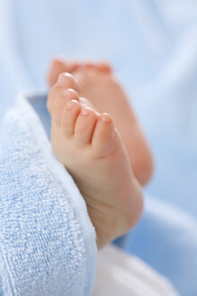 Baby's feet, low section (3-6 months), close-up - SMOF00133