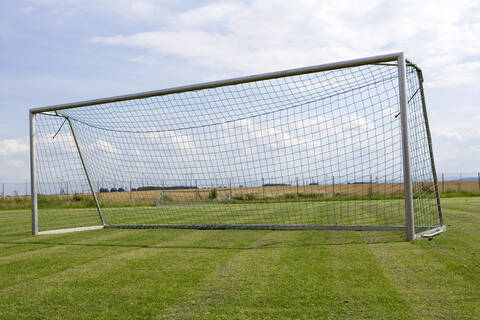 Leerer Fußballplatz, lizenzfreies Stockfoto